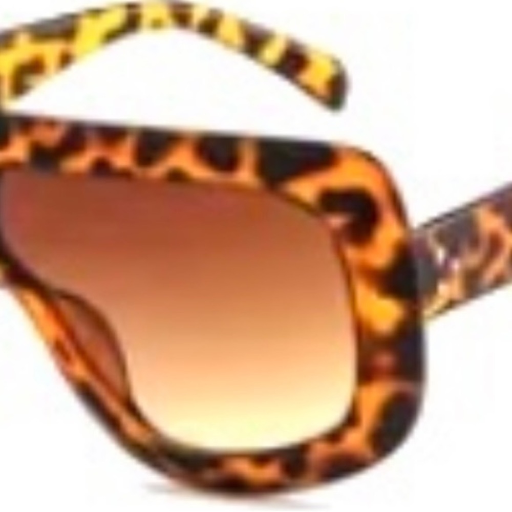 🕶WIDE FRAME RECTANGLE GOGGLE TORTOISE STYLISH SUNNIES-NEW🕶TRENDY‎ - Picture 9 of 15